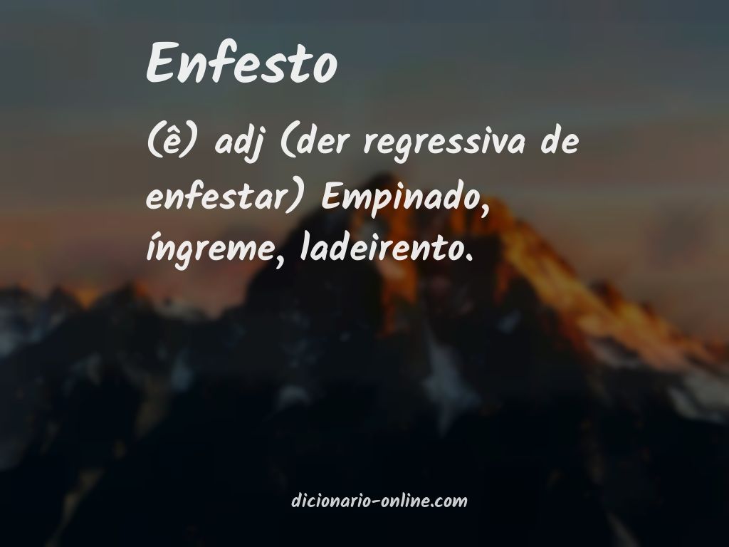 Significado de enfesto