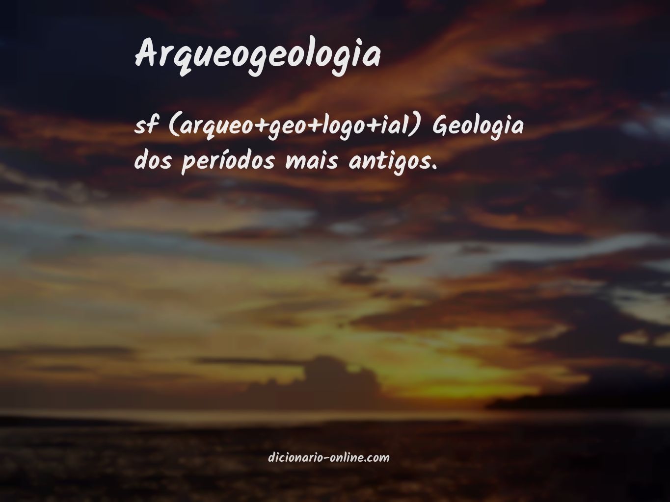 Significado de arqueogeologia