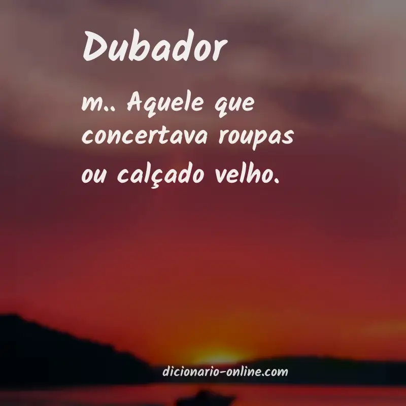 Significado de dubador