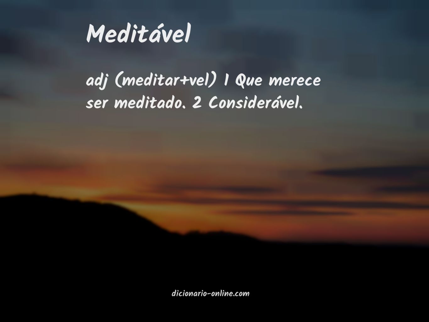 Significado de meditável