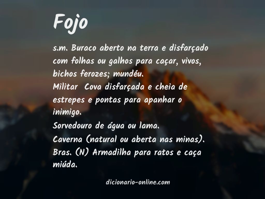 Significado de fojo