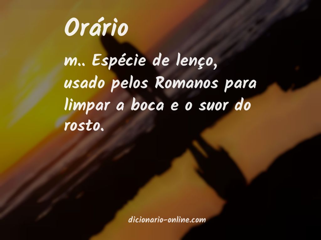 Significado de orário