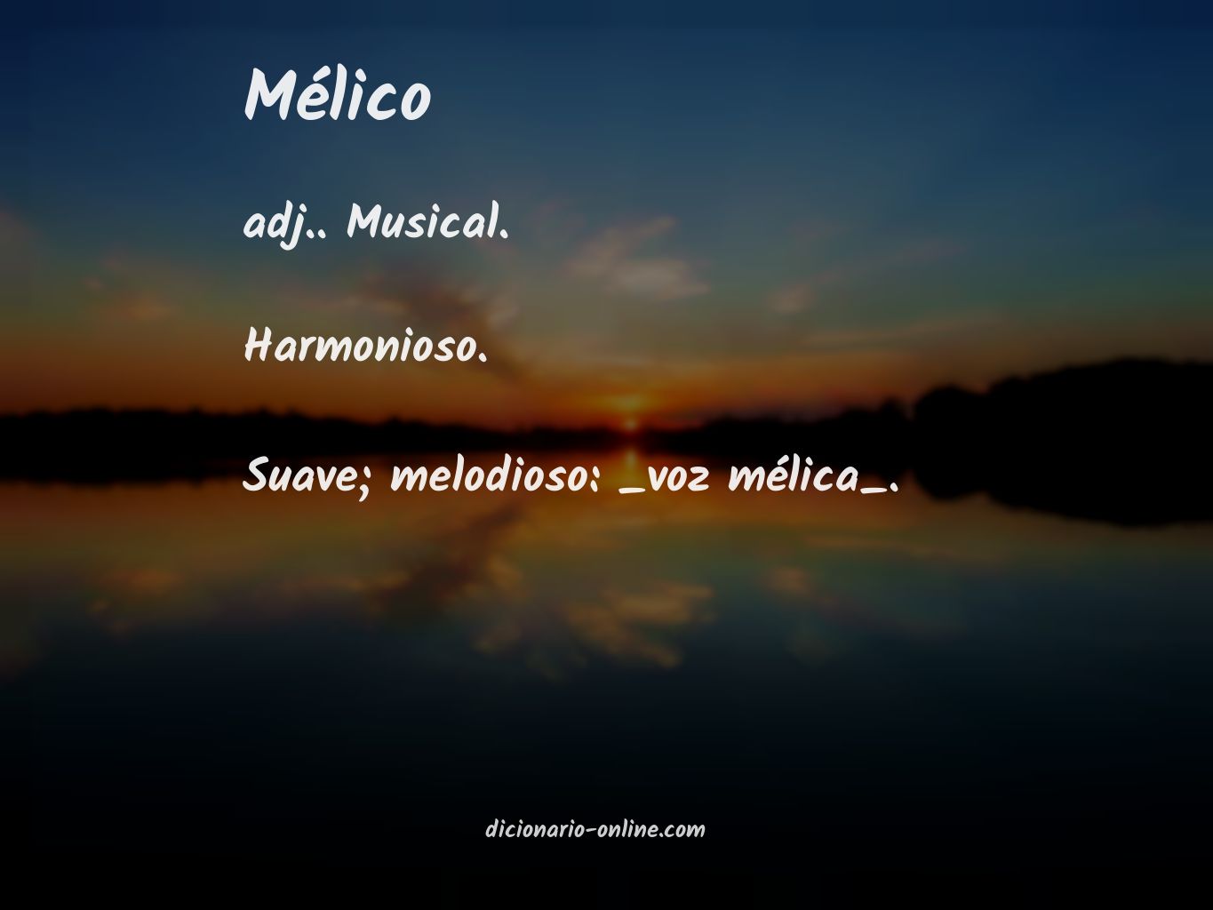 Significado de mélico