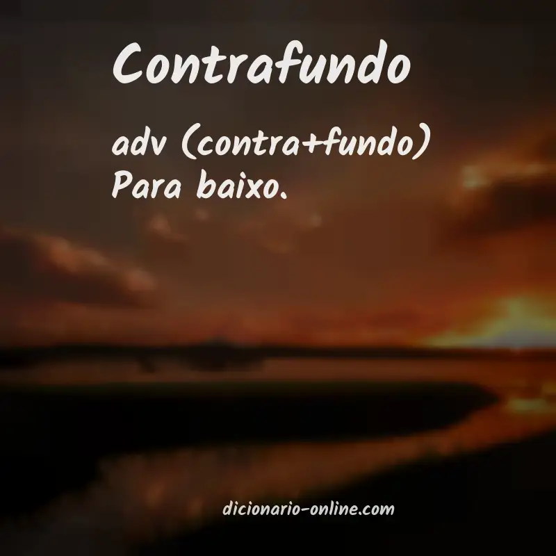 Significado de contrafundo