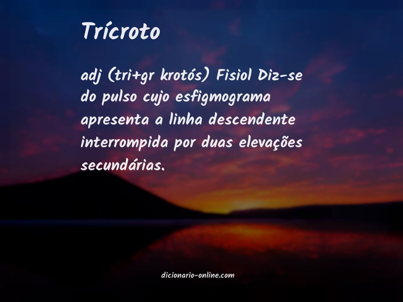 Significado de trícroto