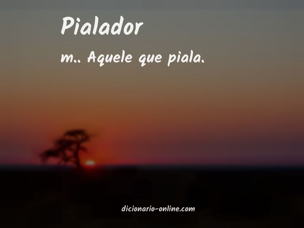 Significado de pialador