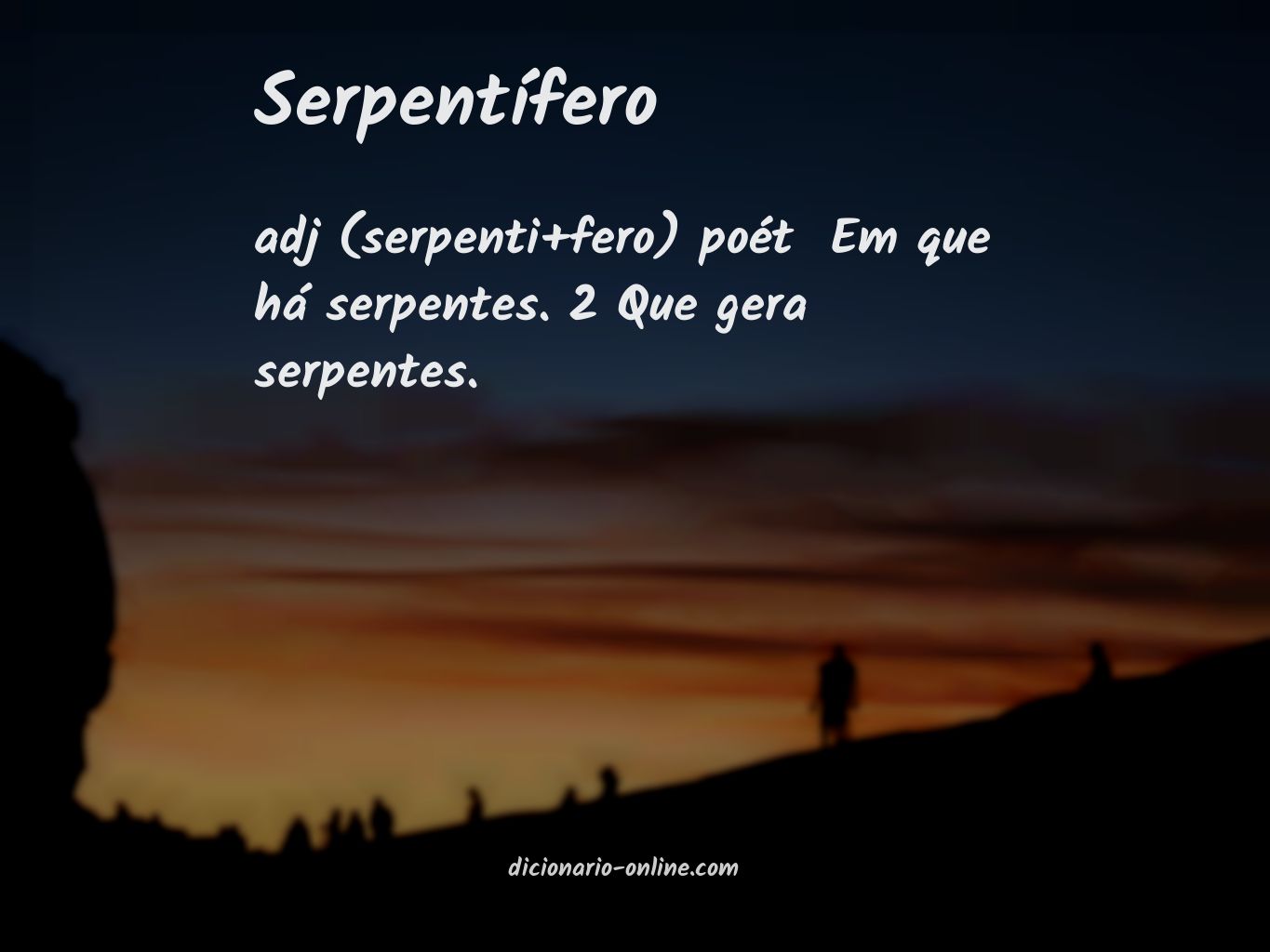 Significado de serpentífero