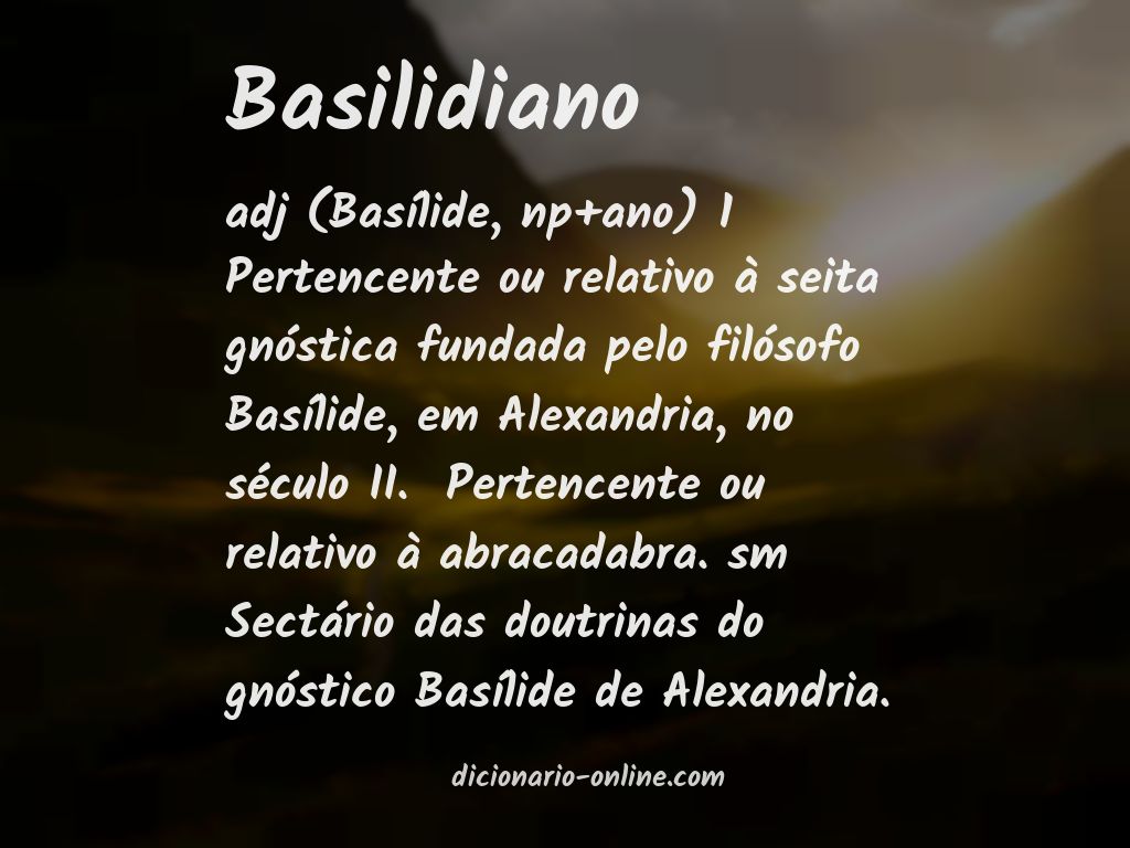 Significado de basilidiano