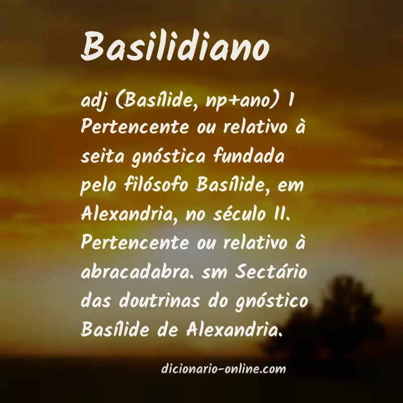 Significado de basilidiano