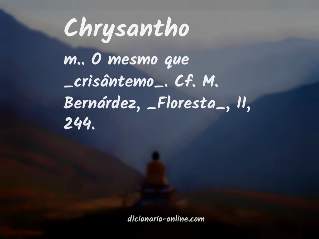 Significado de chrysantho