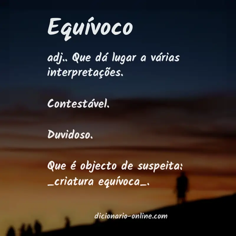 Significado de equívoco