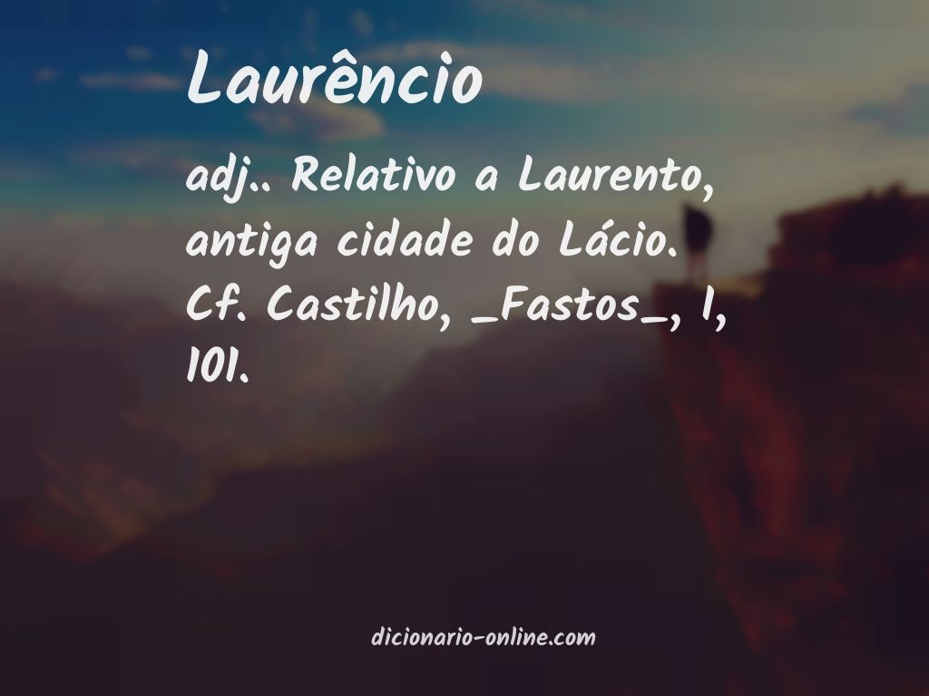 Significado de laurêncio