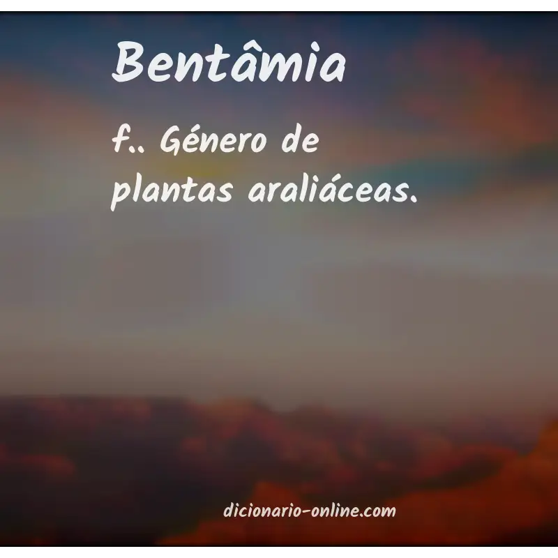 Significado de bentâmia