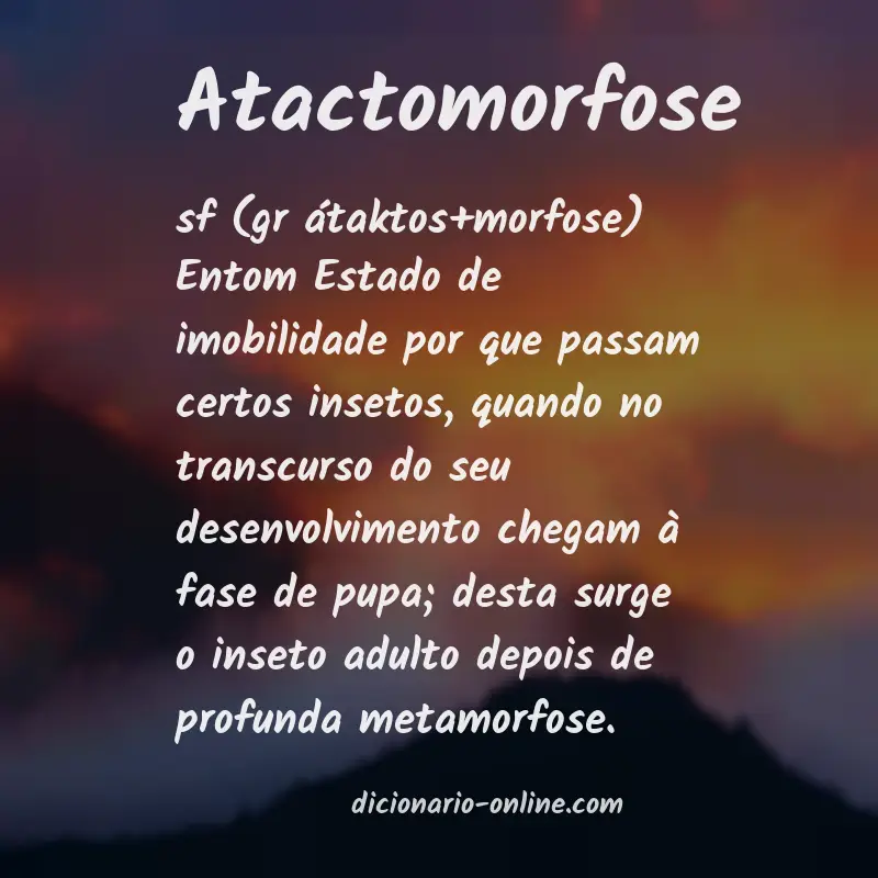 Significado de atactomorfose