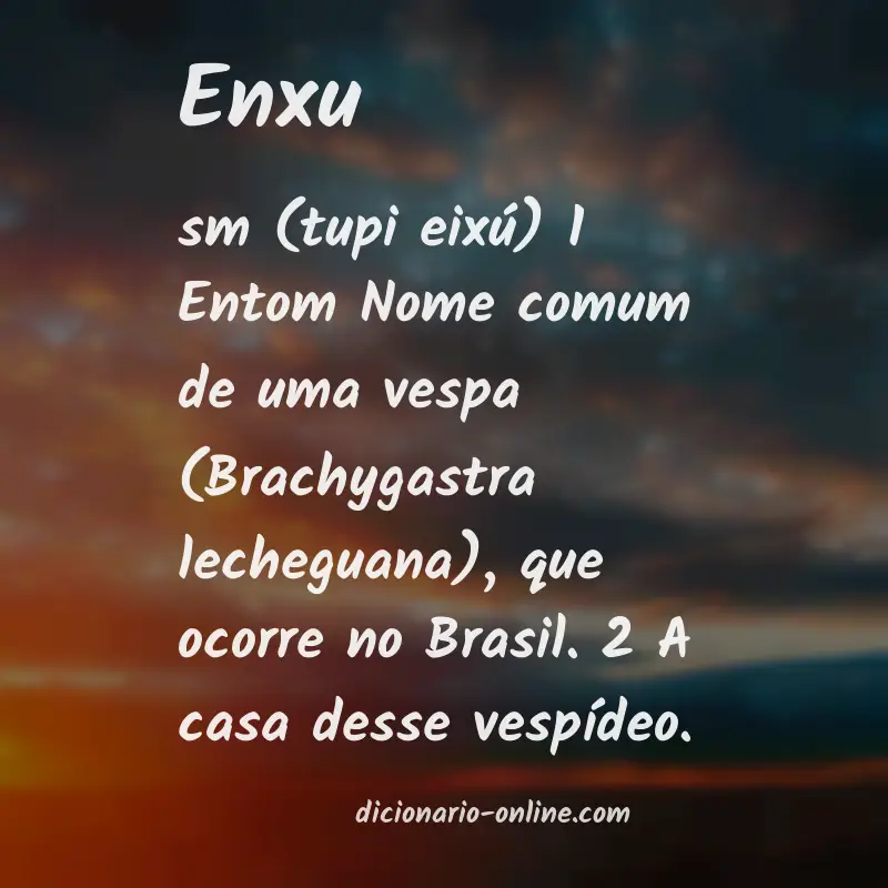 Significado de enxu