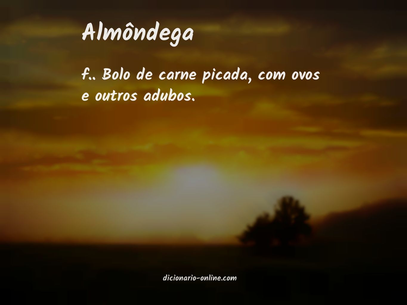 Significado de almôndega