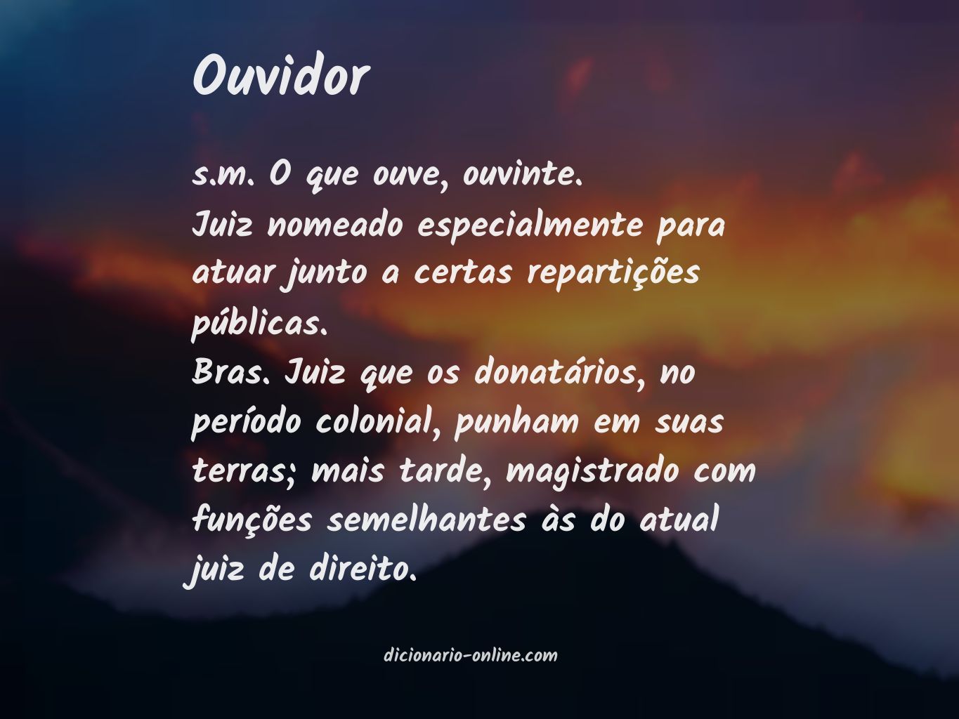 Significado de ouvidor