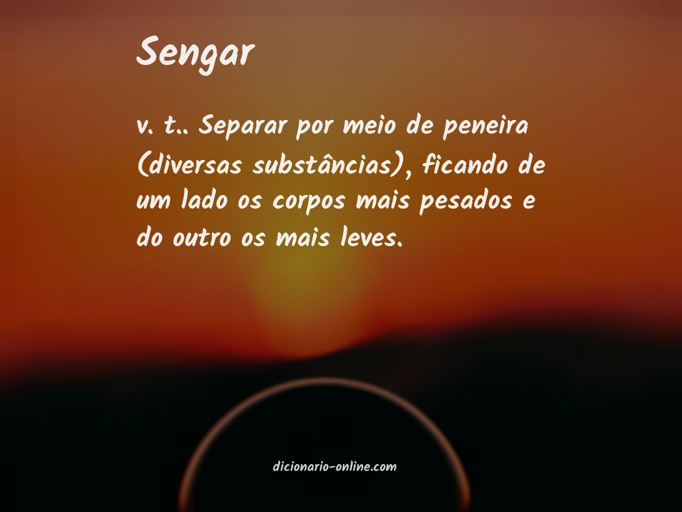 Significado de sengar