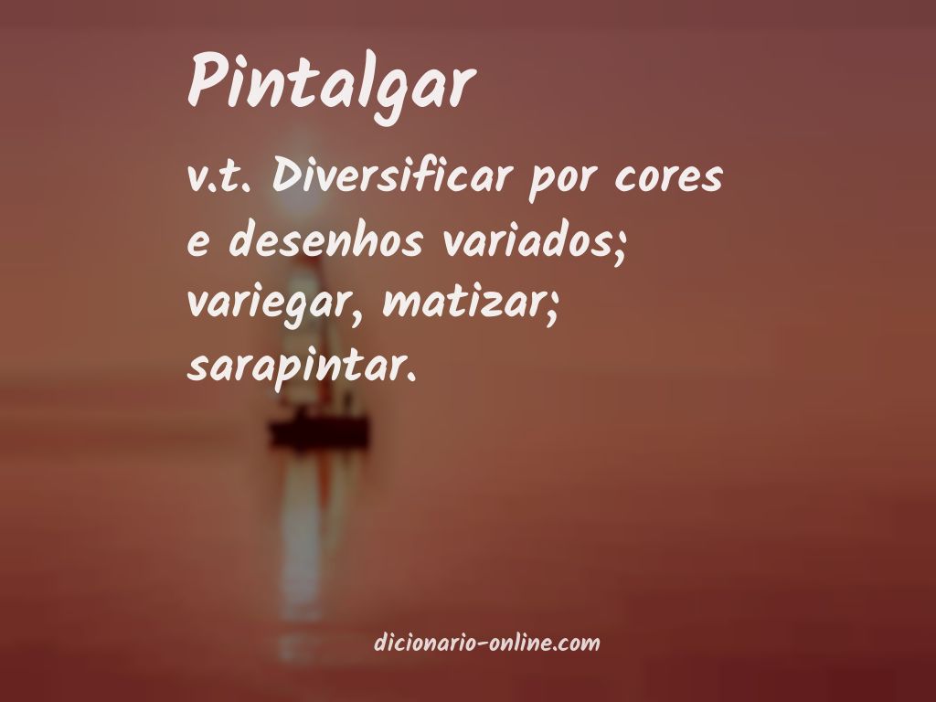 Significado de pintalgar