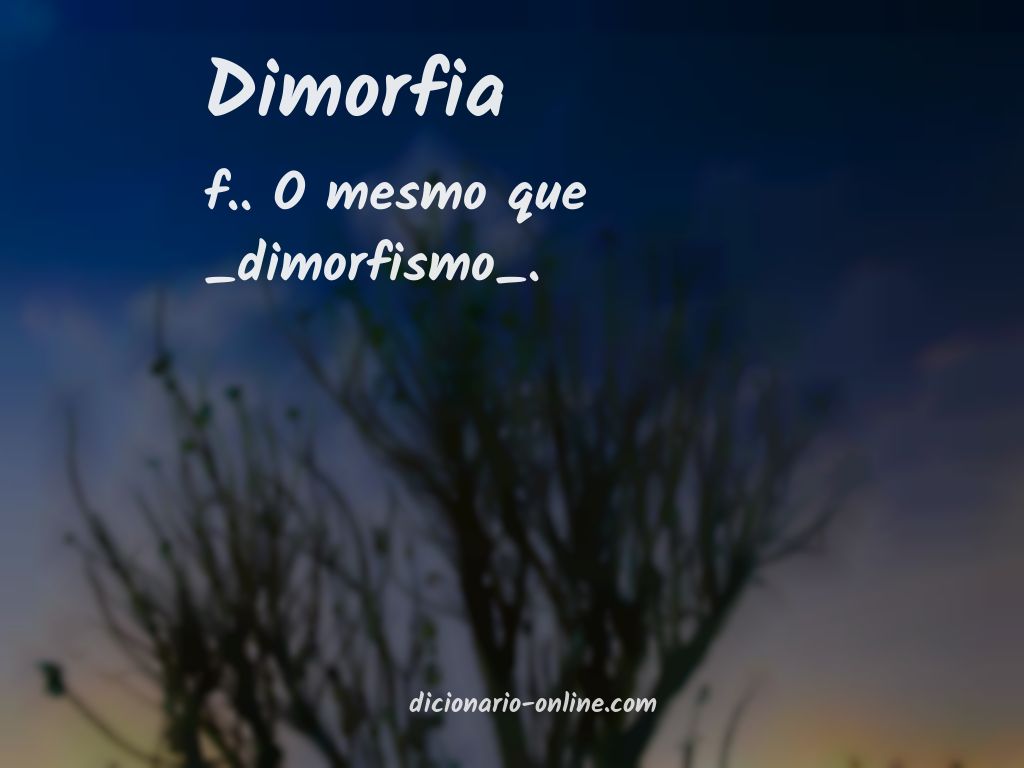 Significado de dimorfia