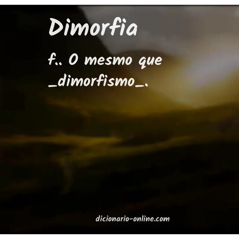 Significado de dimorfia