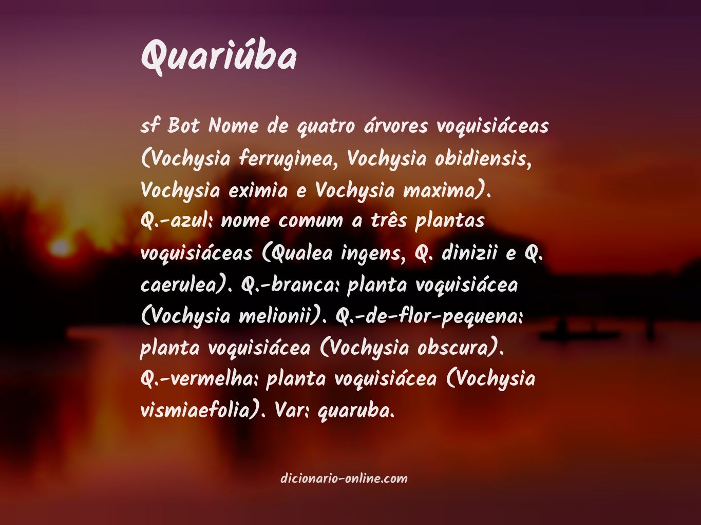 Significado de quariúba