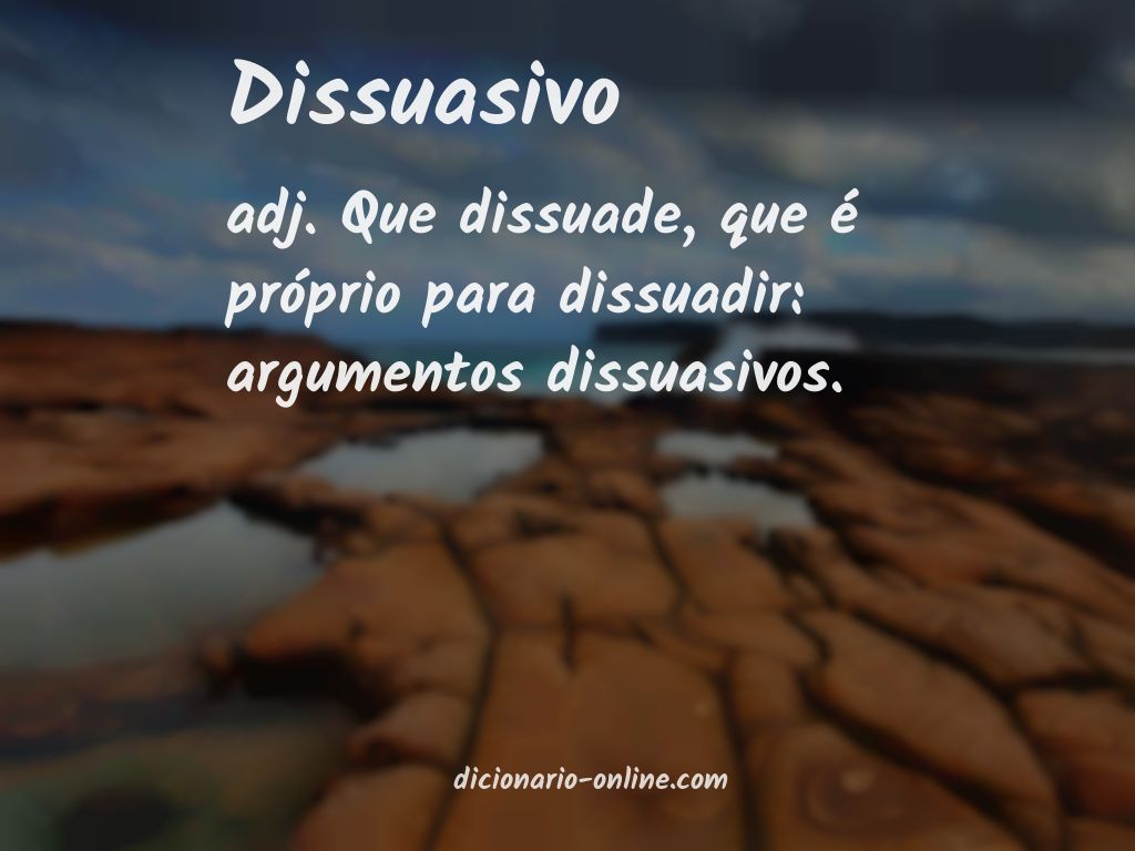 Significado de dissuasivo