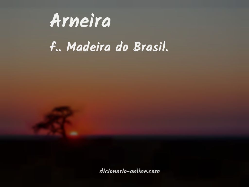 Significado de arneira