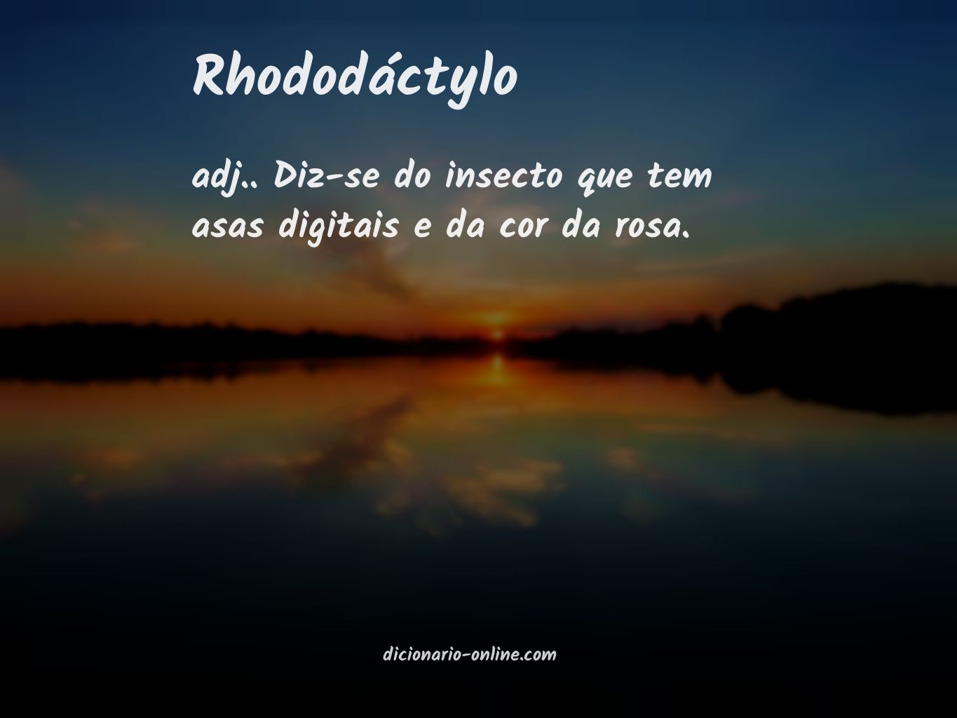 Significado de rhododáctylo