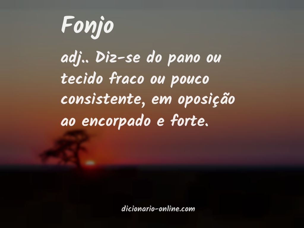 Significado de fonjo