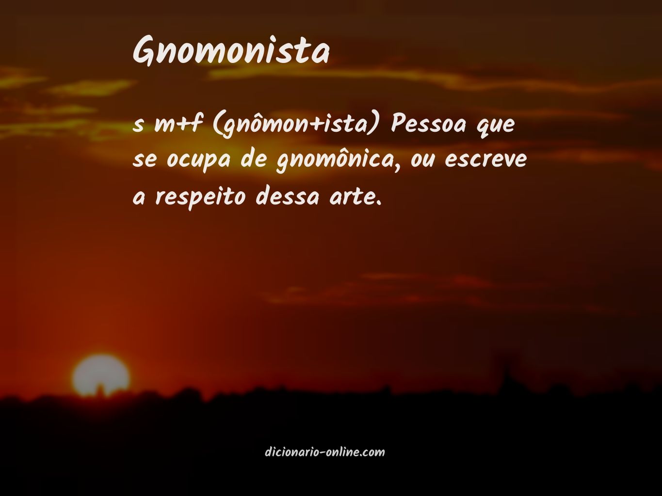 Significado de gnomonista