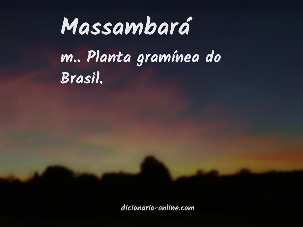 Significado de massambará