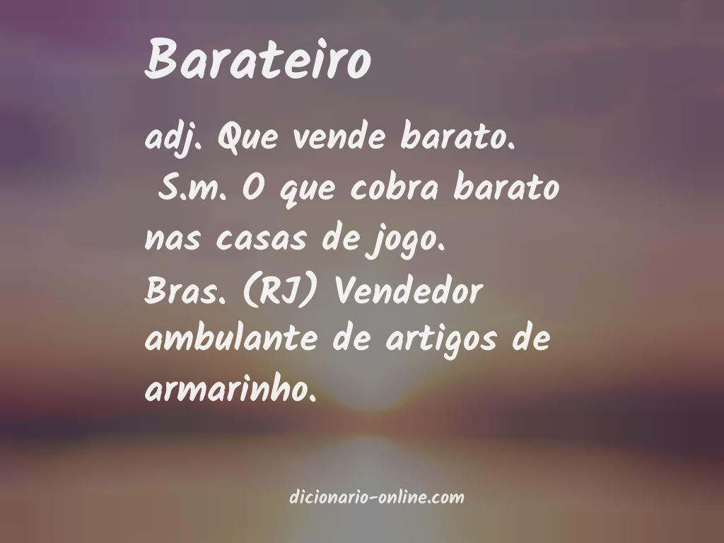 Significado de barateiro