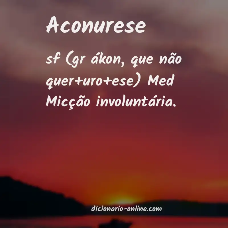 Significado de aconurese
