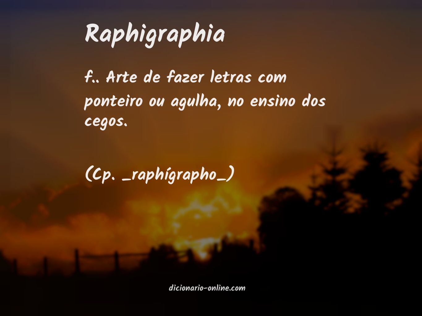 Significado de raphigraphia