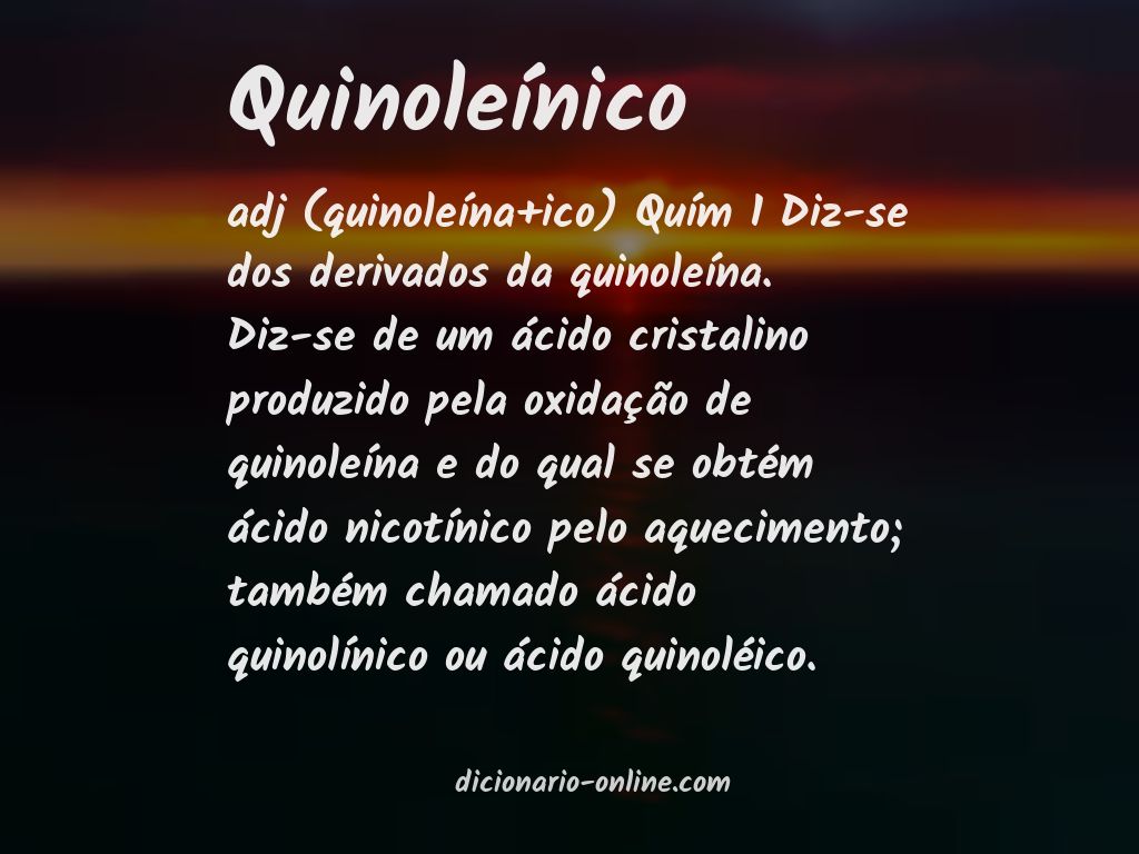 Significado de quinoleínico