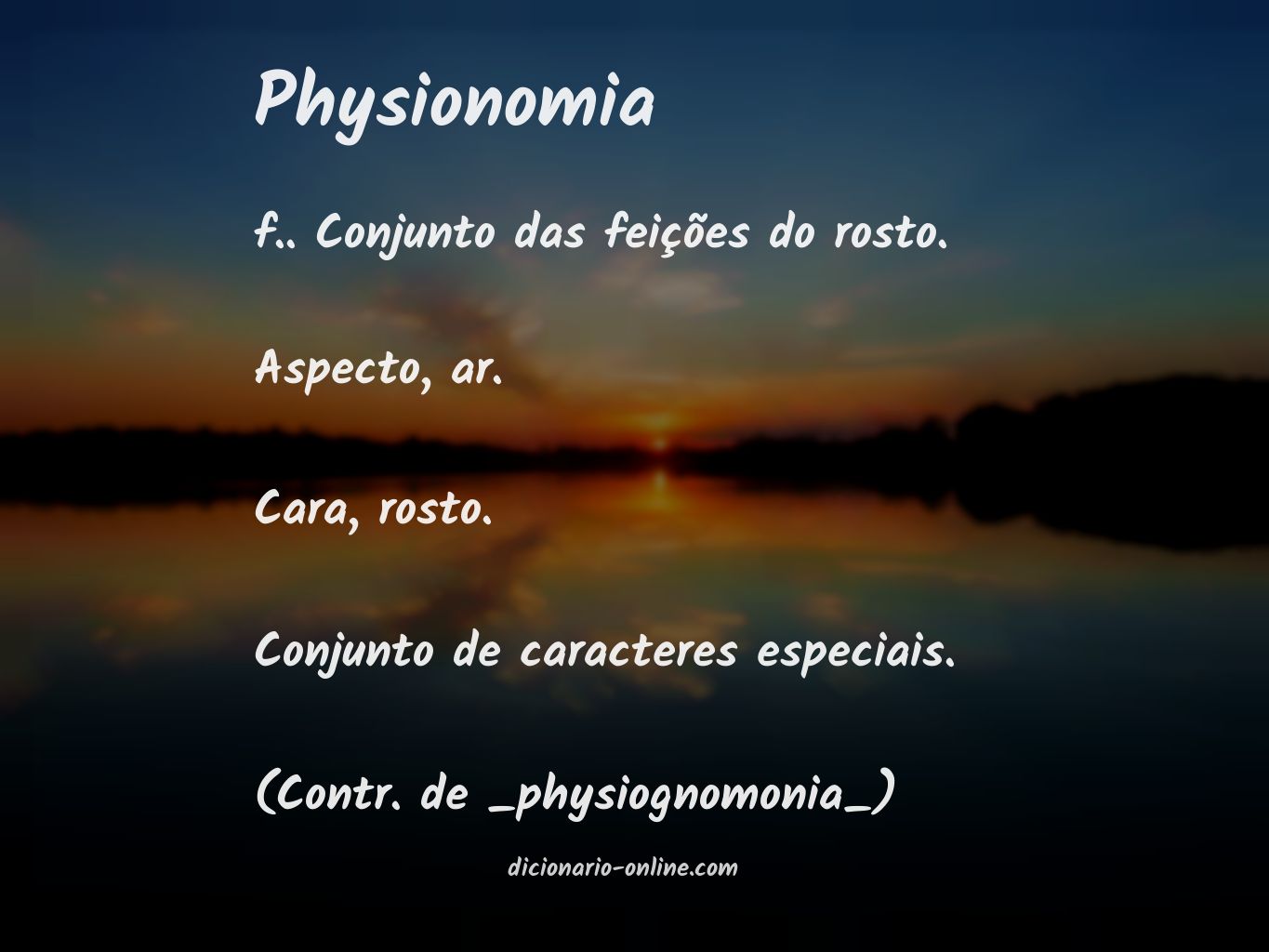 Significado de physionomia