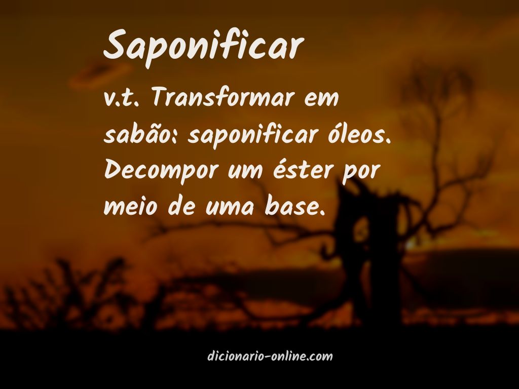 Significado de saponificar