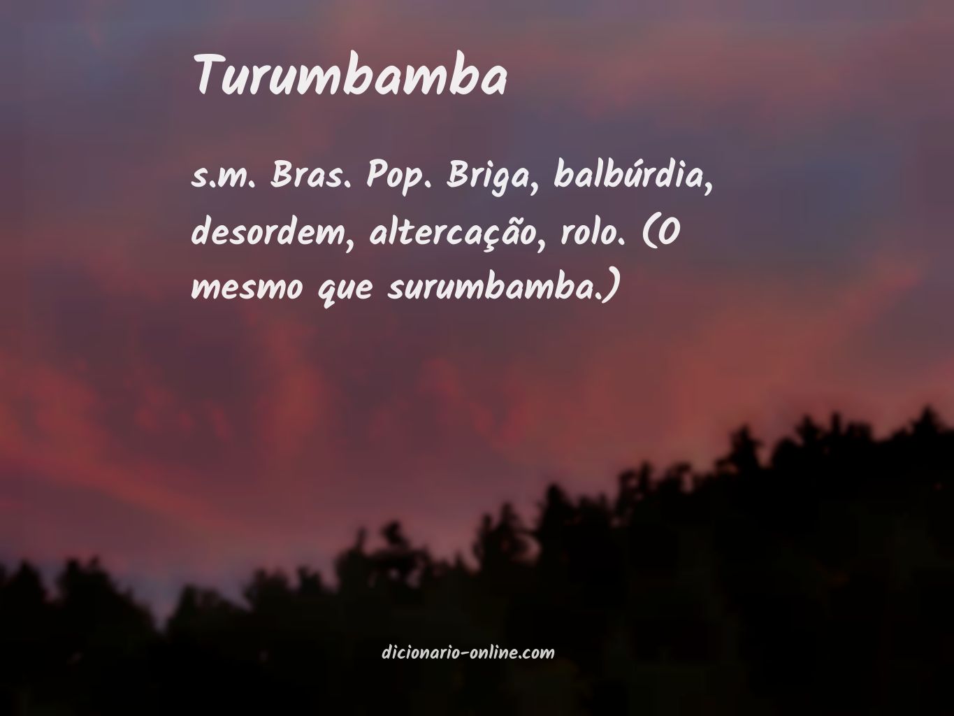 Significado de turumbamba