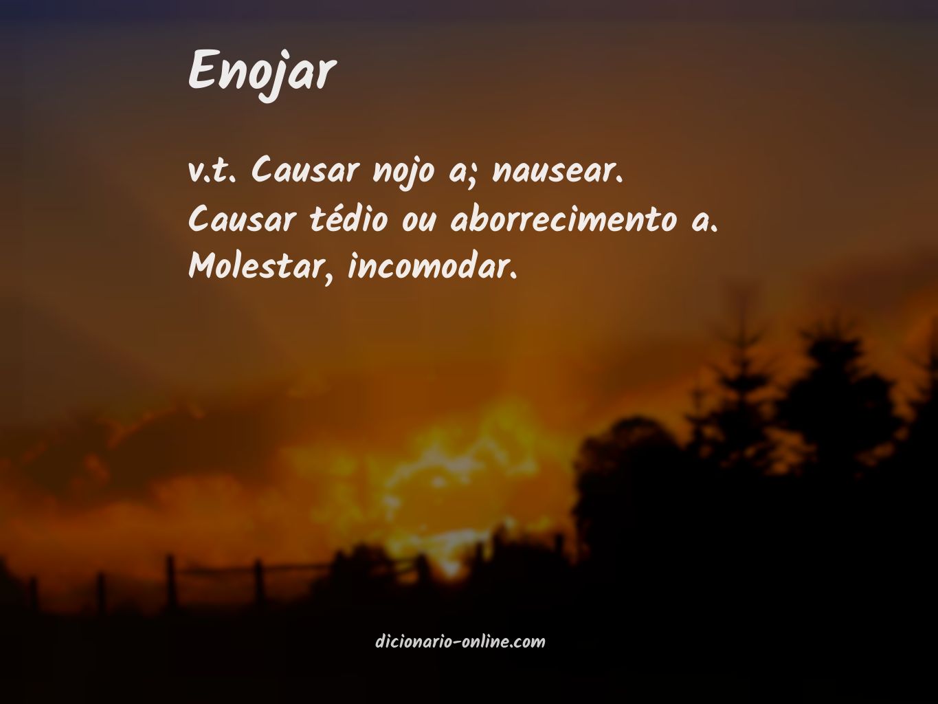 Significado de enojar