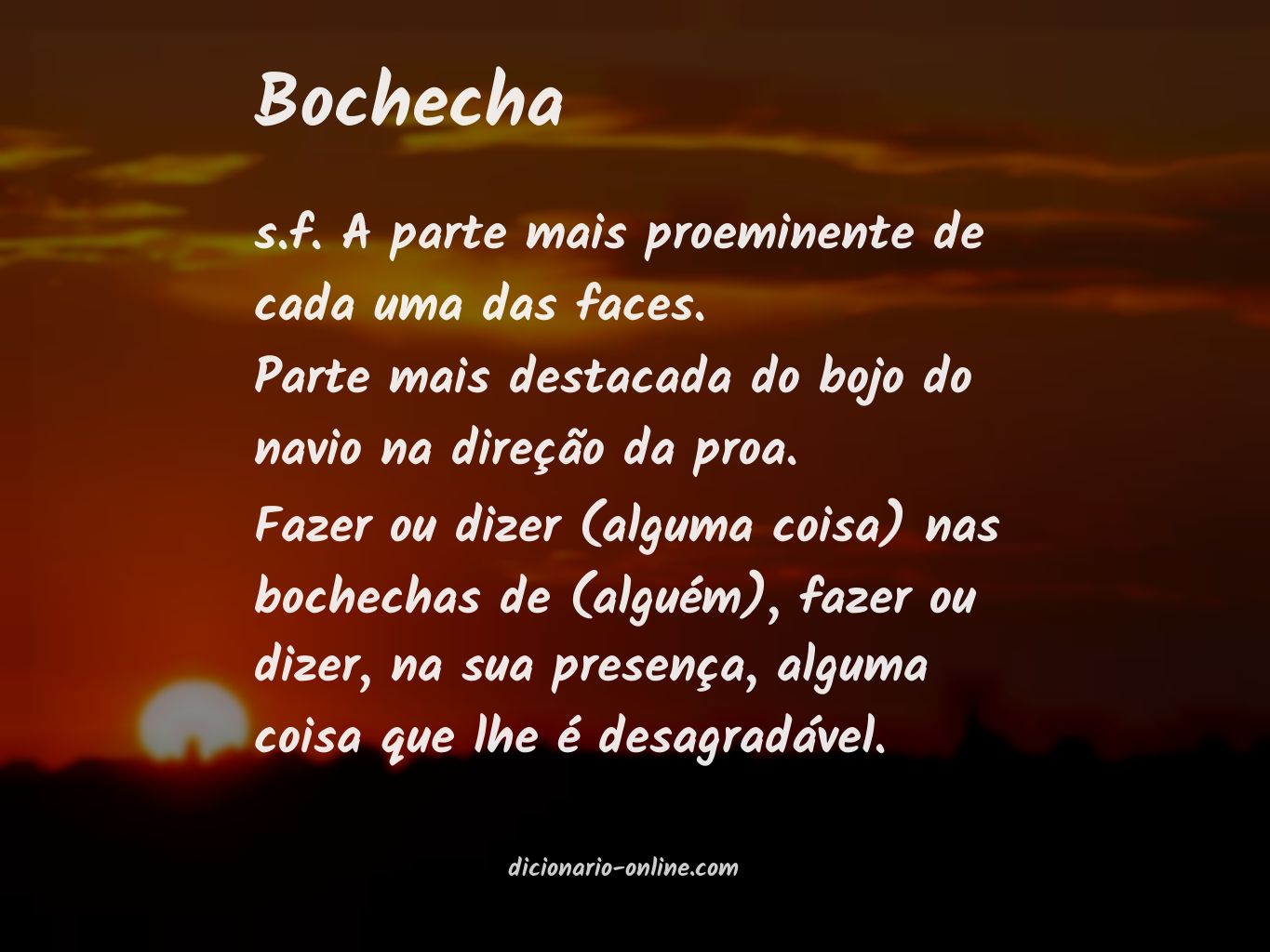 Significado de bochecha