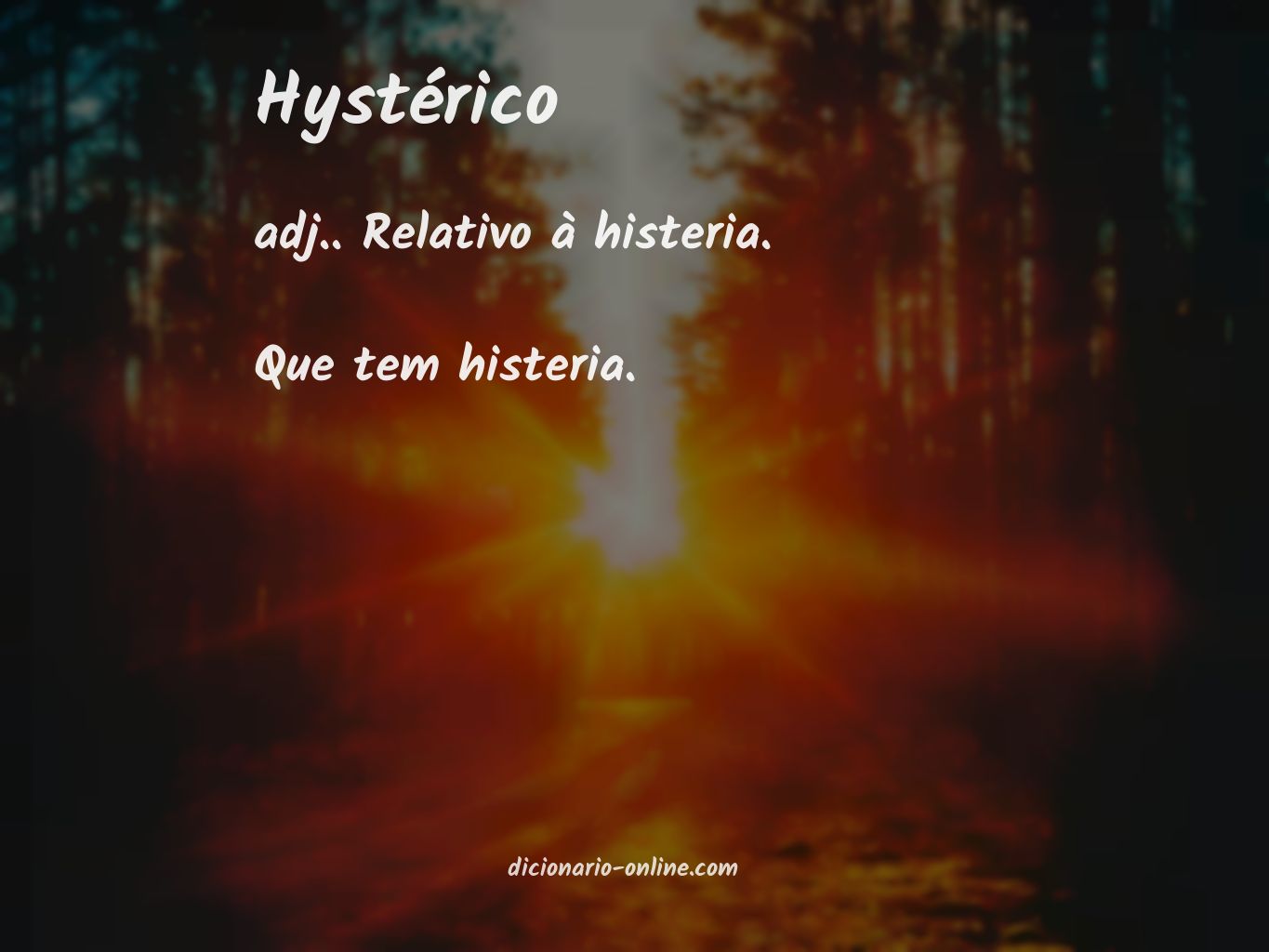 Significado de hystérico