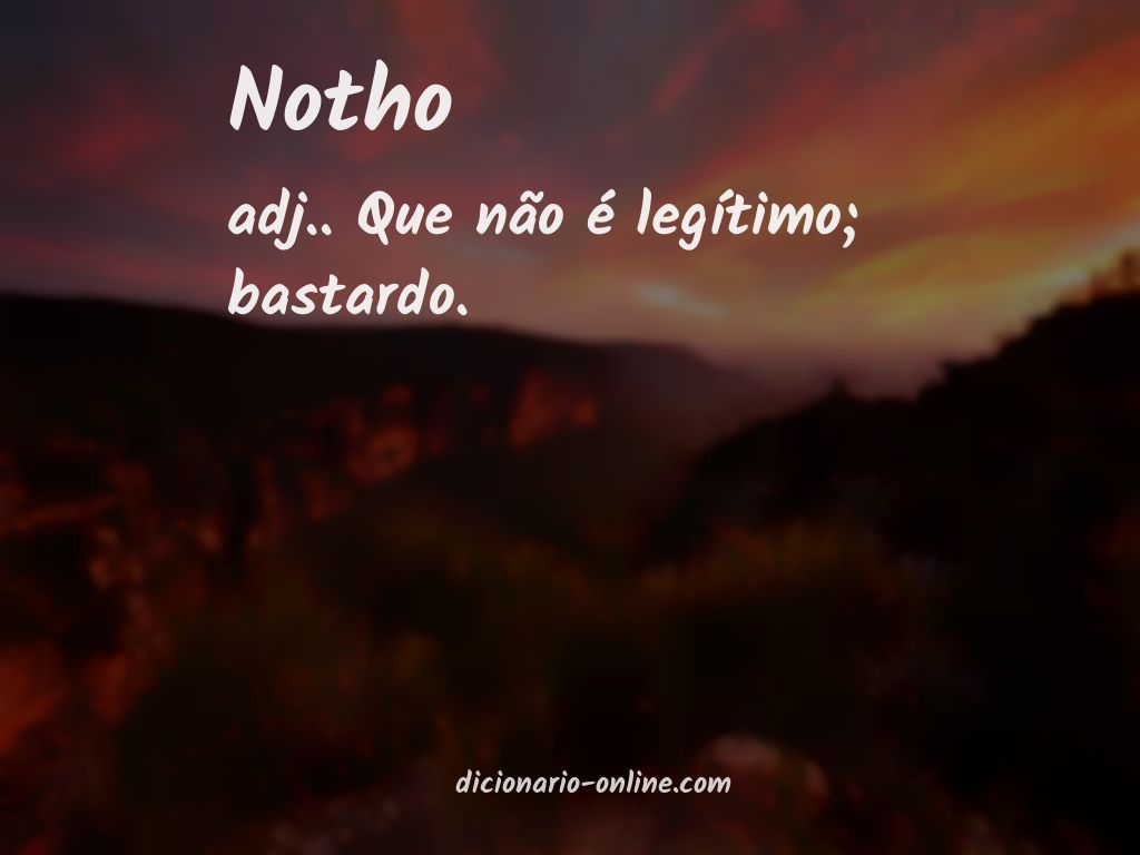 Significado de notho