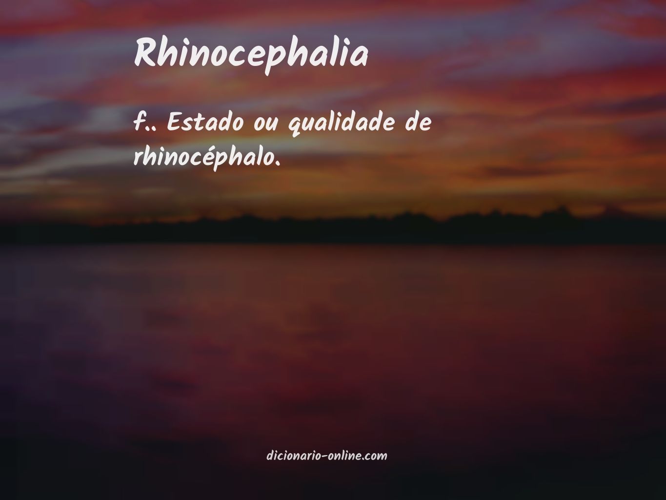 Significado de rhinocephalia