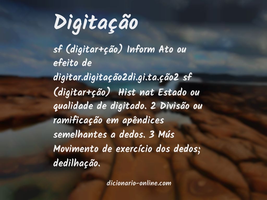 Significado de digitação