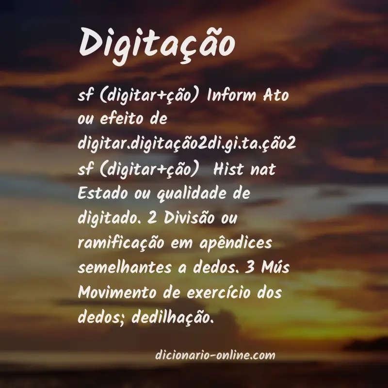 Significado de digitação