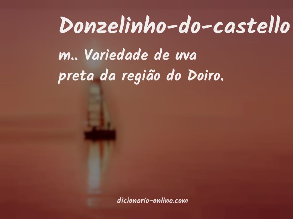 Significado de donzelinho-do-castello