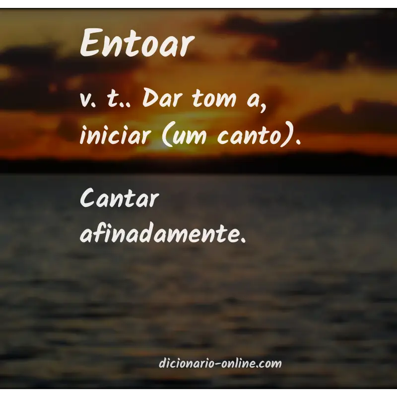 Significado de entoar