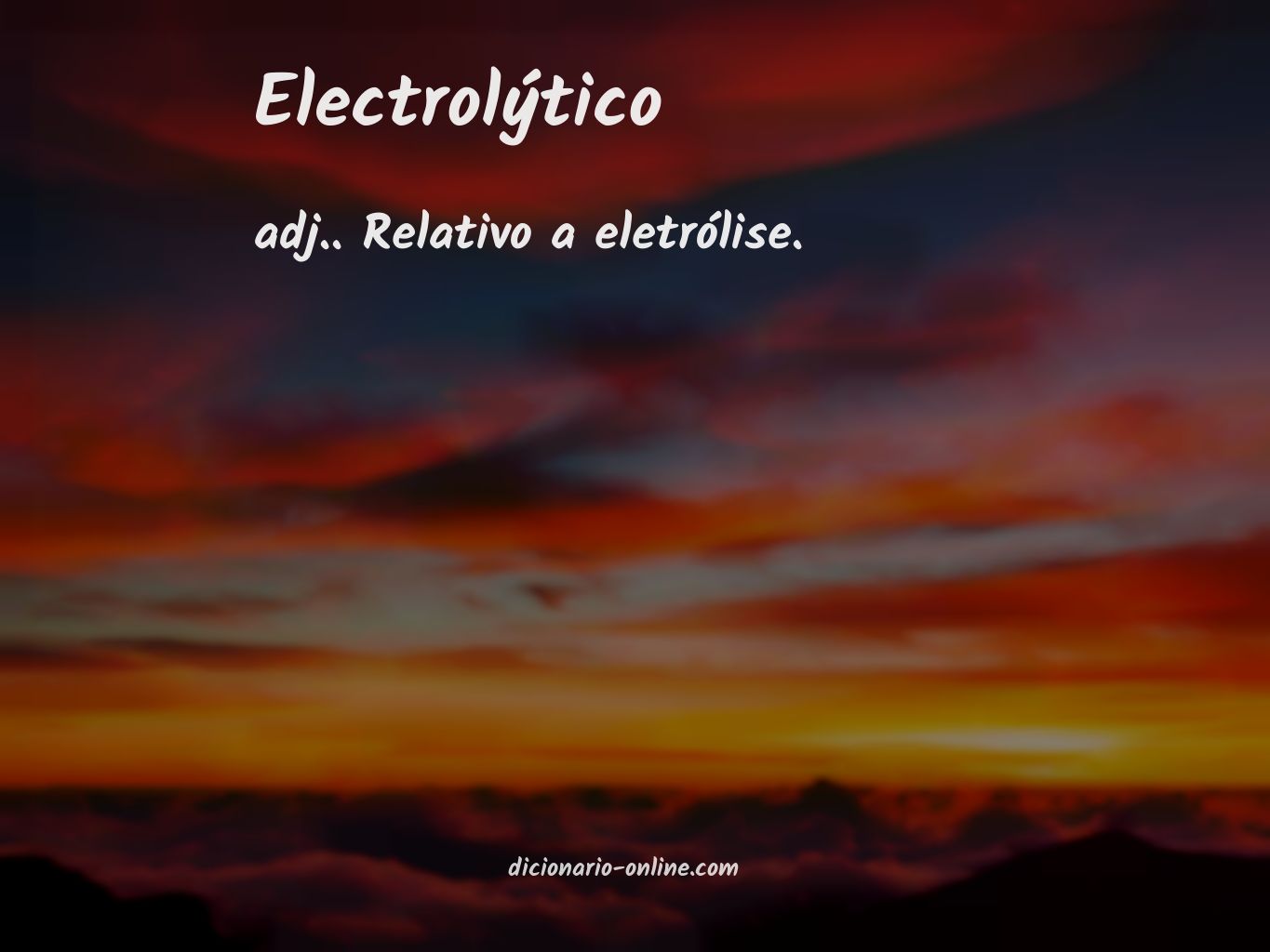 Significado de electrolýtico
