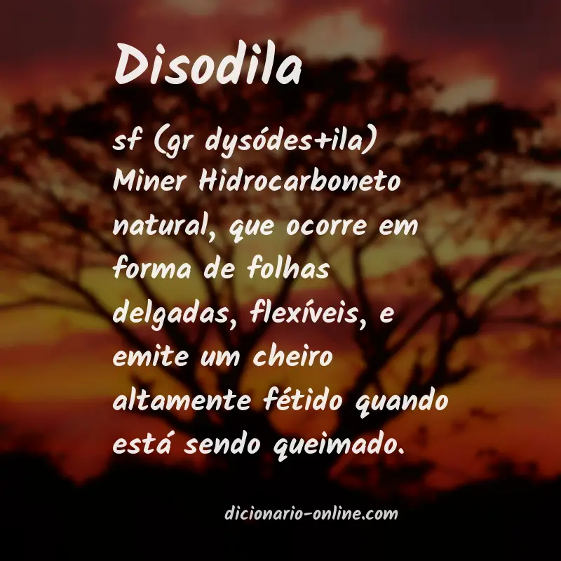 Significado de disodila